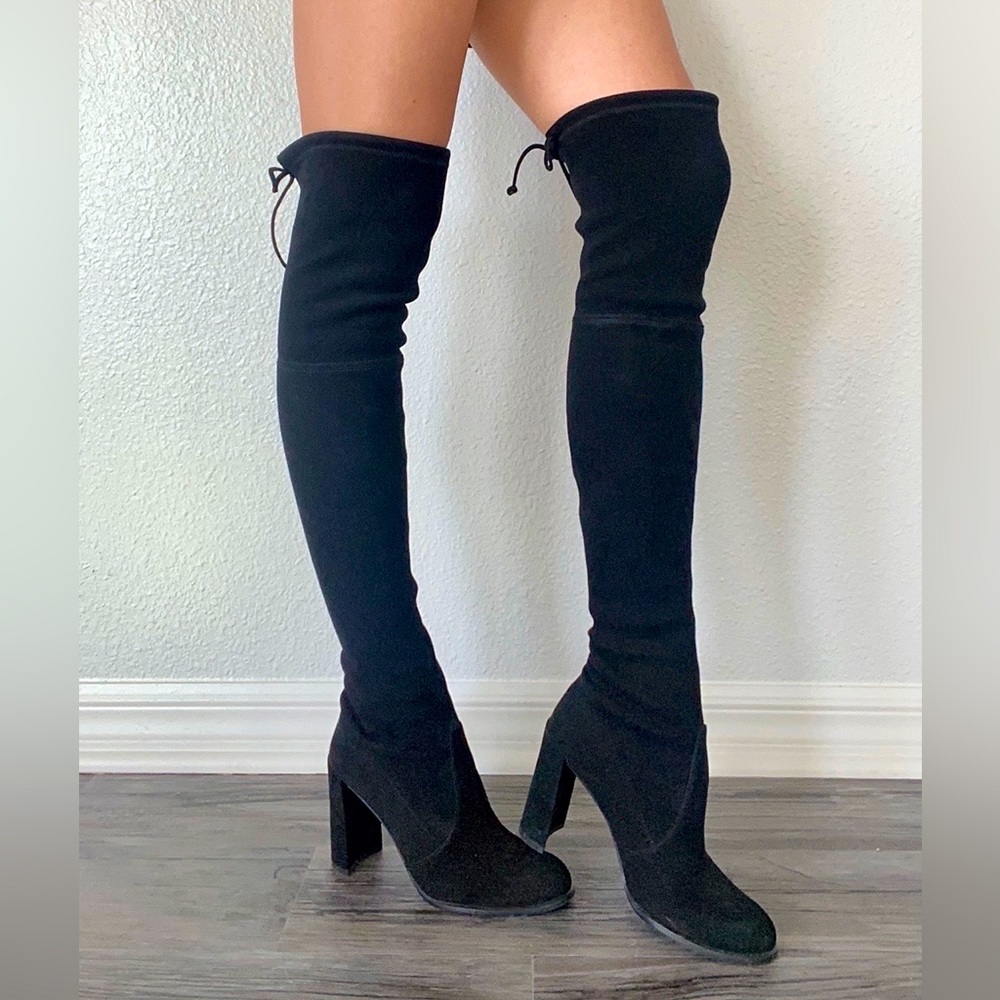 Stuart Weitzman black over the knee boots size 5 medium width